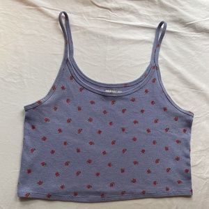 American Eagle Floral Cropped Tank